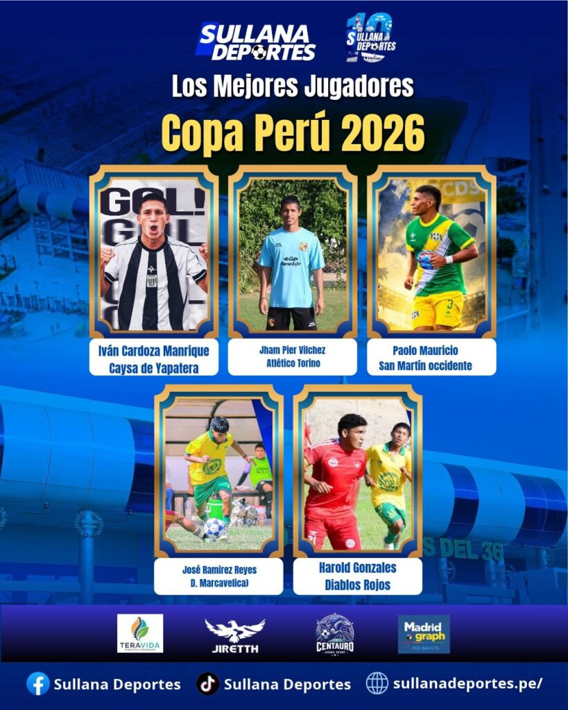 Los Mejores Jugadores de la Copa Perú 2026.